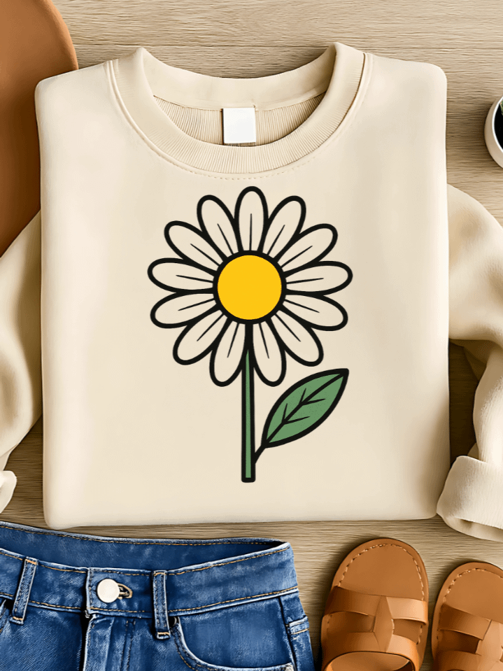 Daisy Floral Spring Sublimation PNG – Fresh Daisy Clipart for T-Shirts – Bright & Cheerful Seasonal Design – 300 DPI Instant Digital Download product image (1)