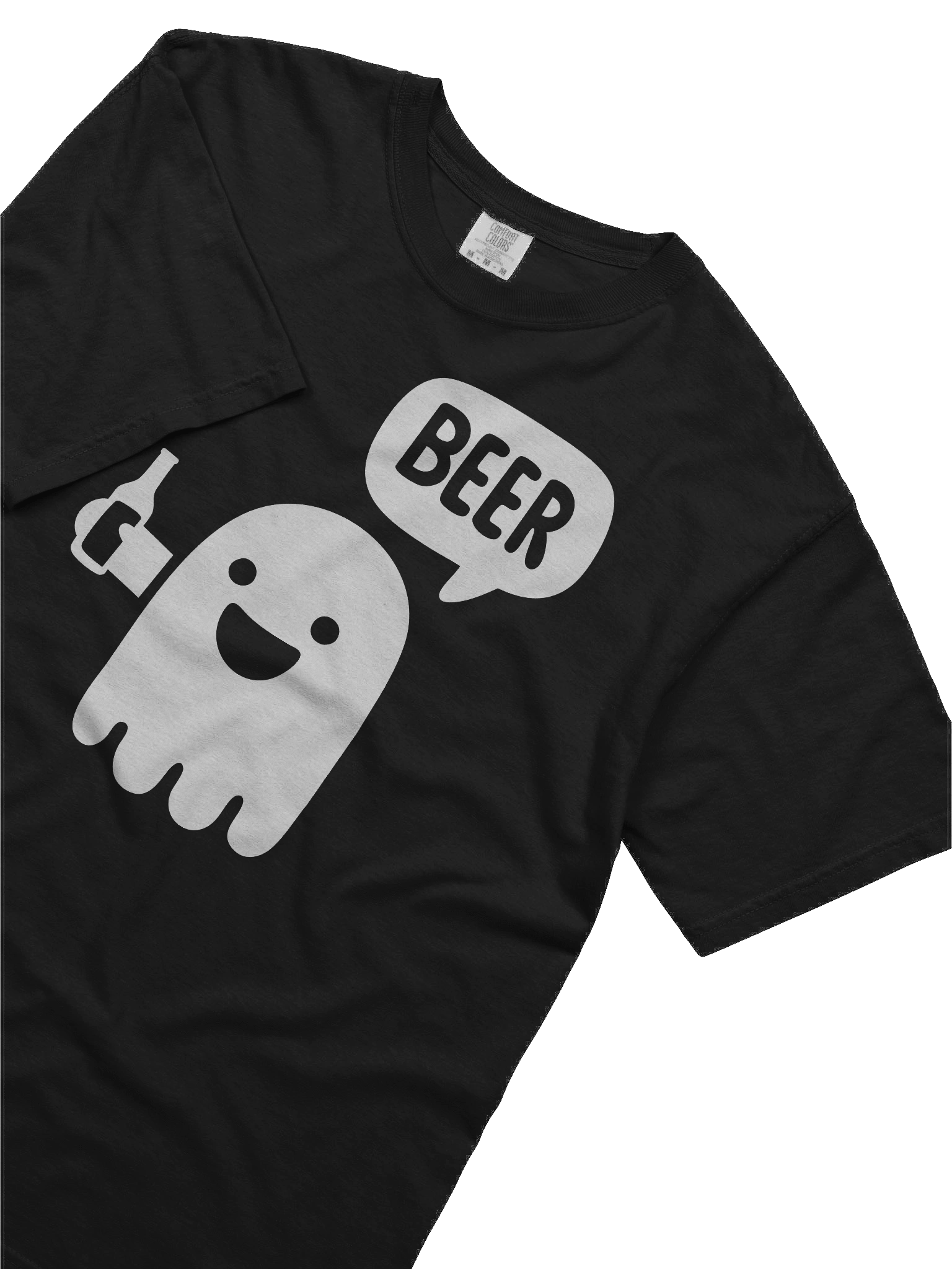 Funny Ghost Beer T-Shirt – 100% Cotton Boo Ghost Drinking Beer Graphic Tee, Halloween Party Shirt product image (2)