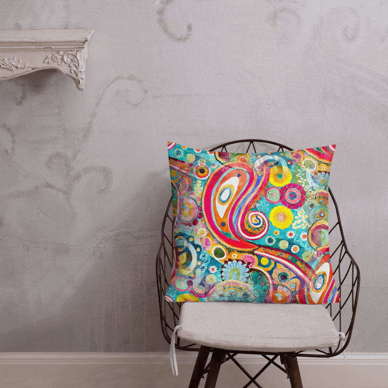 Vibrant Swirls All-Over Print Pillow product image (2)
