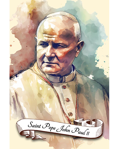 Saint Pope John Paul II Patron Saint of World Youth Day, New Evangelization, People Suffering from Seizures and Parkinson's Disease Matte Poster product image (1)