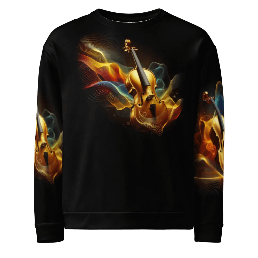 Golden Cello Musical Instrument - All-Over Unisex Sweatshirt #10 product image (6)