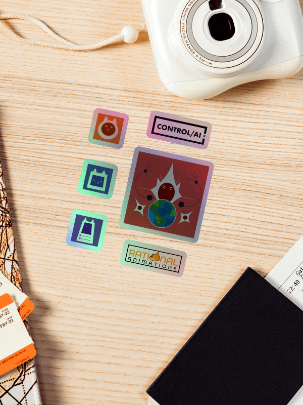 What if AI keeps getting smarter? Holographic Stickers product image (2)
