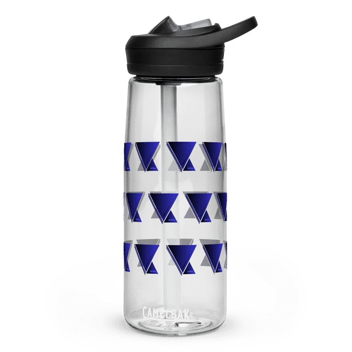 Blue Triangle Gradient Sports Water Bottle product image (5)