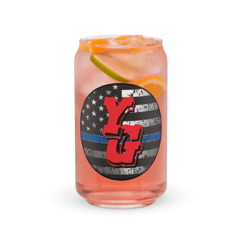 Patriotic Initials Can-Shaped Glass product image (37)