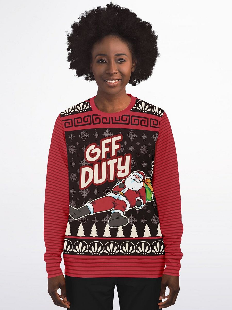 Funny “Off Duty Santa” Relaxed Christmas Sweatshirt | Relaxed Holiday Jumper | Lazy Santa Claus Party Outfit | Cozy Unisex Xmas Gift product image (7)