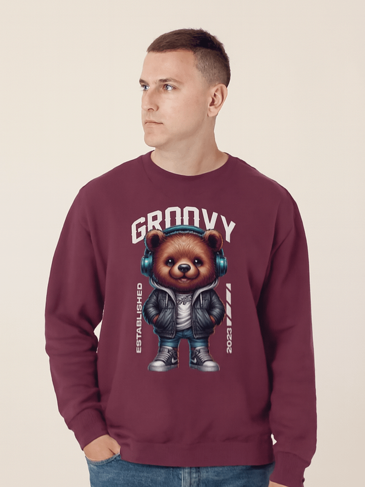 Groovy Bear Classic Crewneck Sweatshirt product image (1)