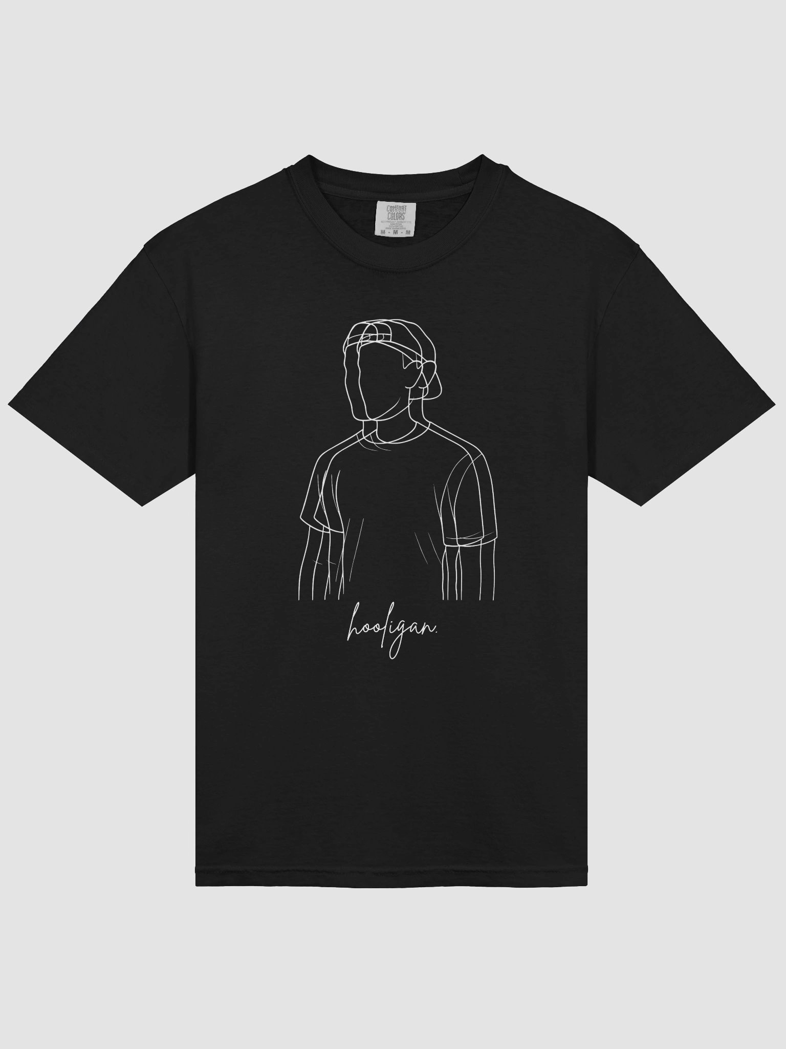 Hooligan White Outline T product image (11)