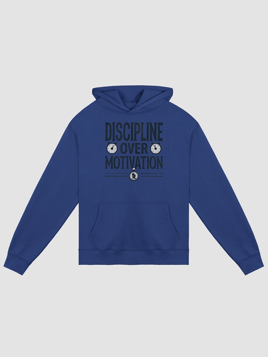 Discipline Over Motivation : Stoic Mindset Gym Workout Hoodie. product image (1)