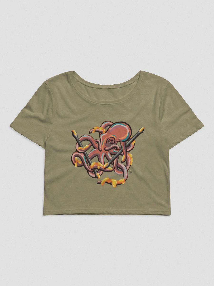 Dabbing Septopus Crop Top Shirt product image (3)