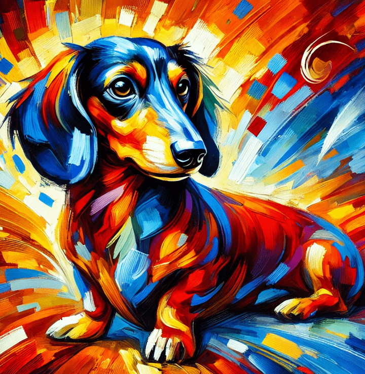 Dachshund Delight: A Burst of Color product image (1)
