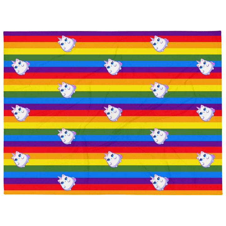 Unicorn Kitty Pride Throw Blanket product image (1)