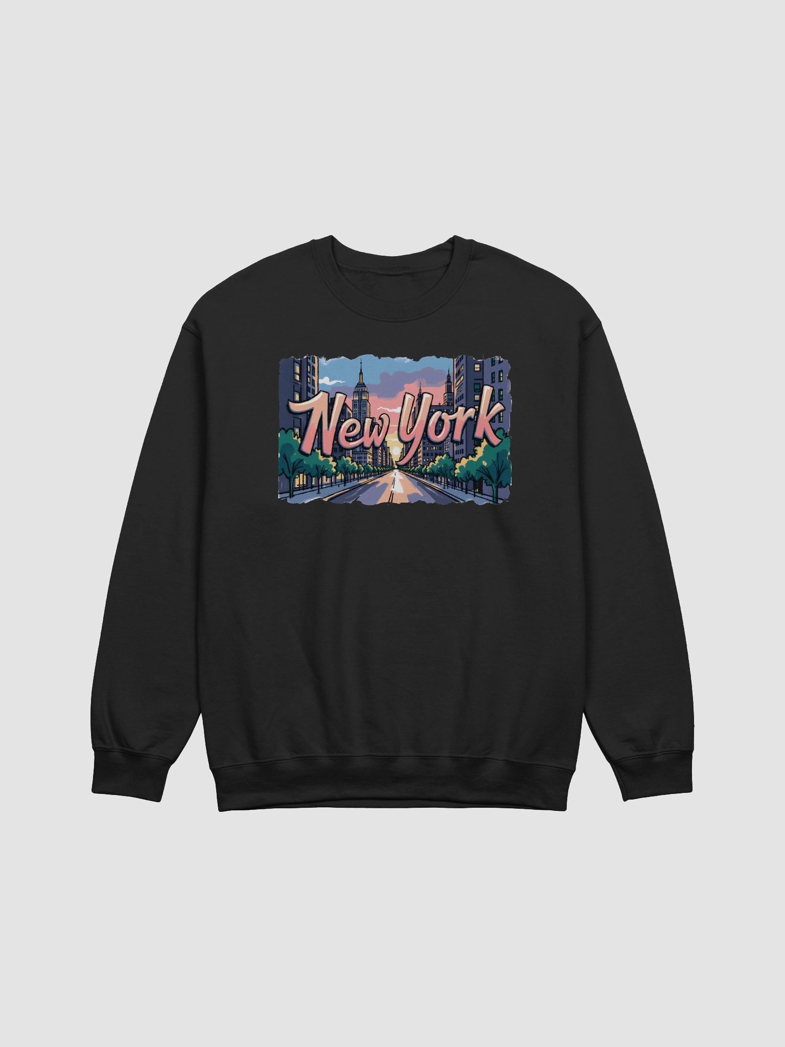 Vibrant New York Street Art Print Classic Crewneck Sweatshirt product image (4)