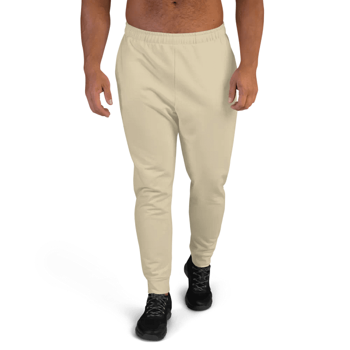 Plain Light Yellow Light Summer Recycled Polyester Premium Men's Joggers by Treasure Pie product image (1)