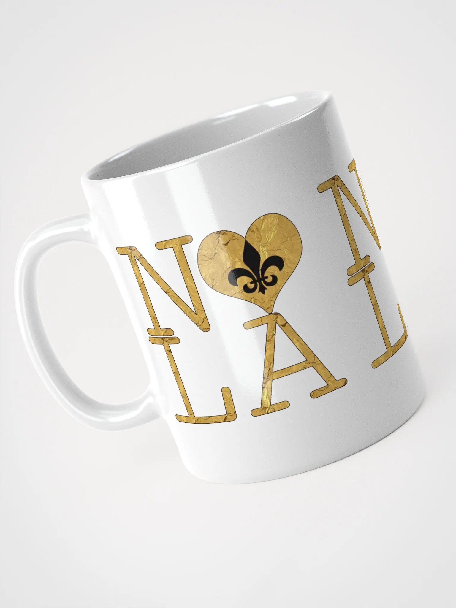 I LOVE NOLA **BIGSHOT MUG** (GOLD WRAP FULL OUTLINE) product image (8)