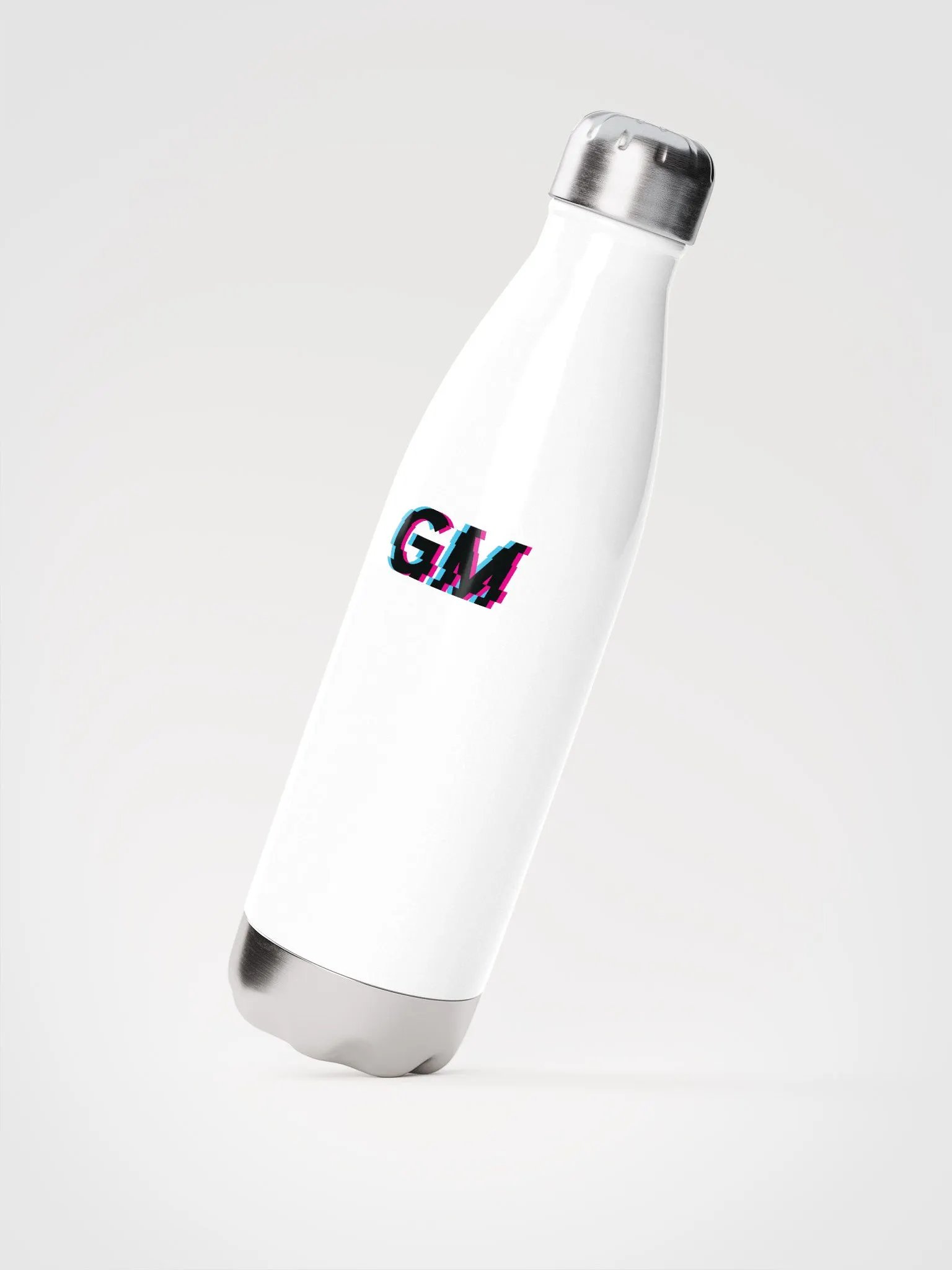 GM White Stainless Steel Water Bottle product image (2)