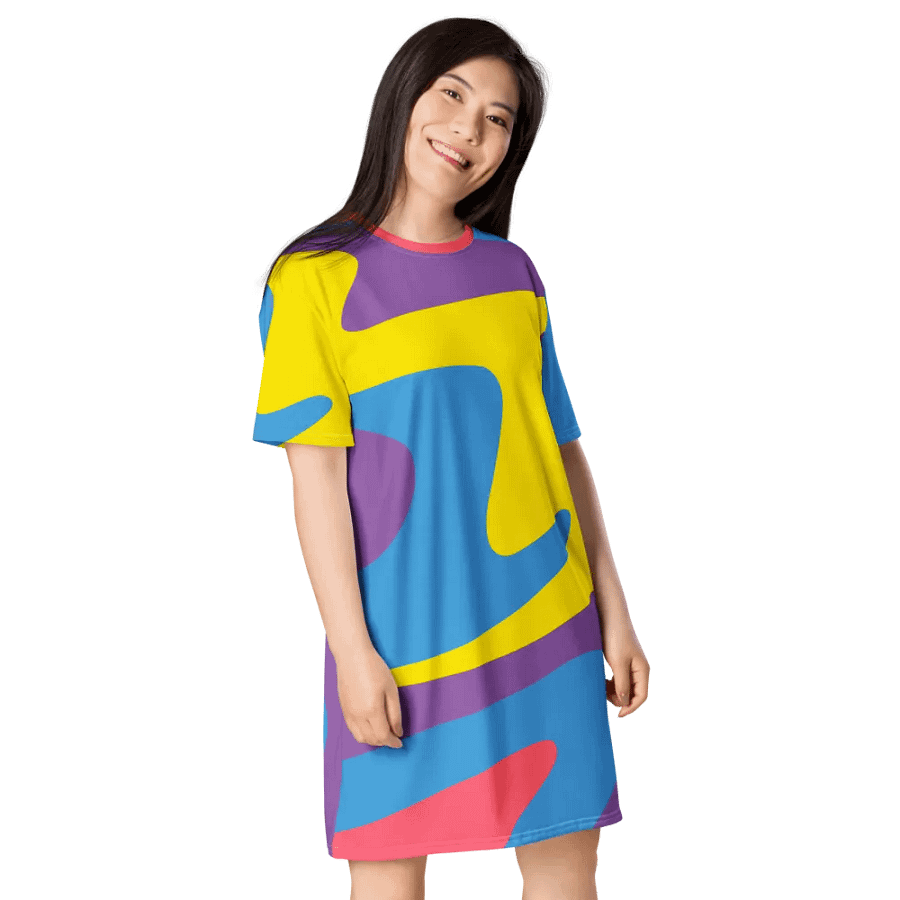 Watercolor Wonder T Shirt Dress product image (6)