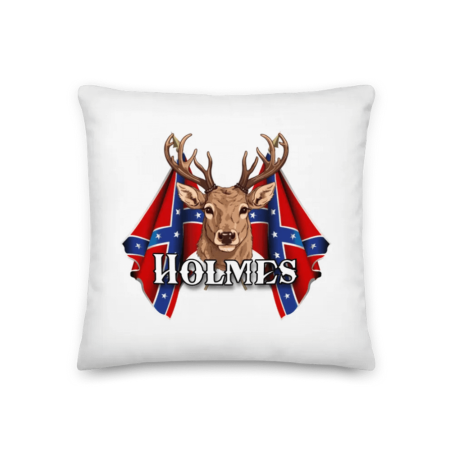 "Holmes" Last Name Rebel Redneck Deer - Pillow product image (1)