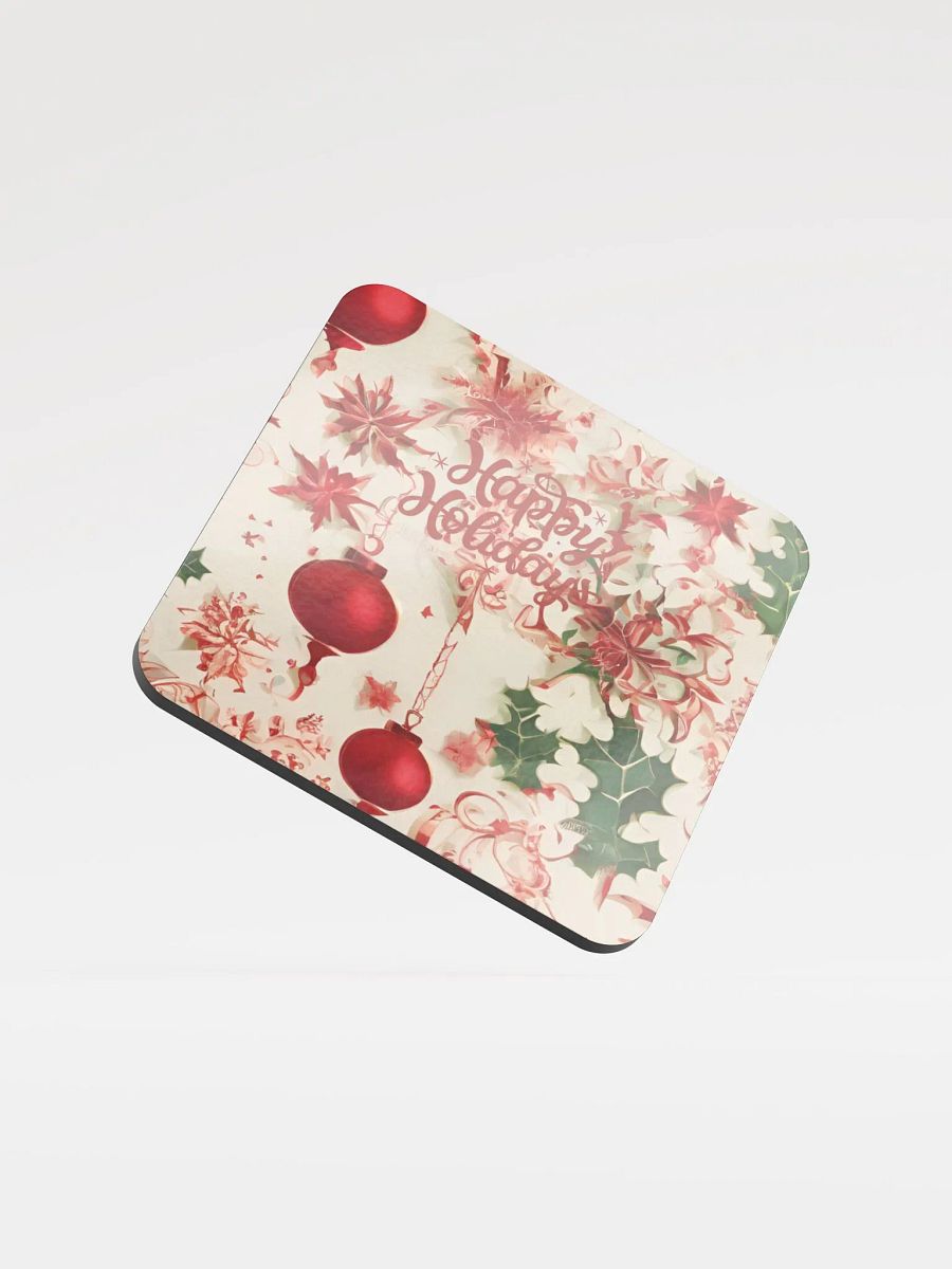 Festive Holiday Cork Coaster Set gift for entertainers moms colleagues friends product image (1)