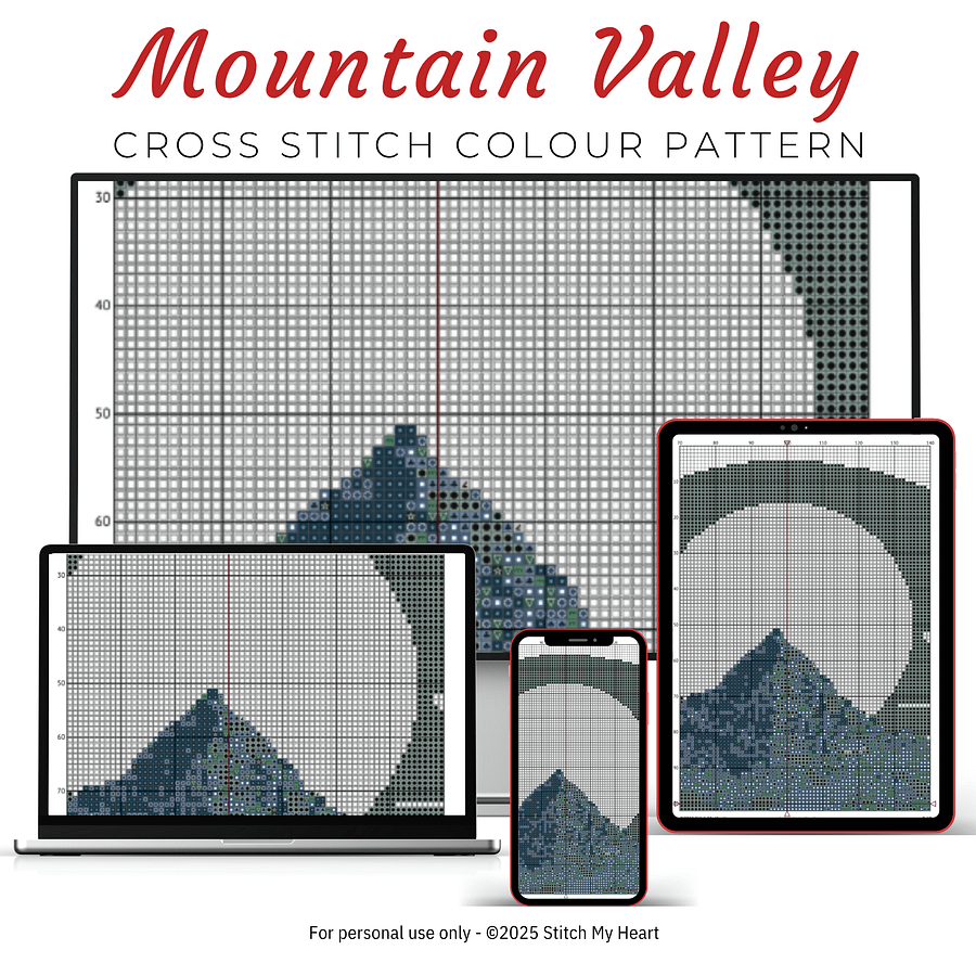 Scenic Mountain Cross Stitch Pattern product image (3)