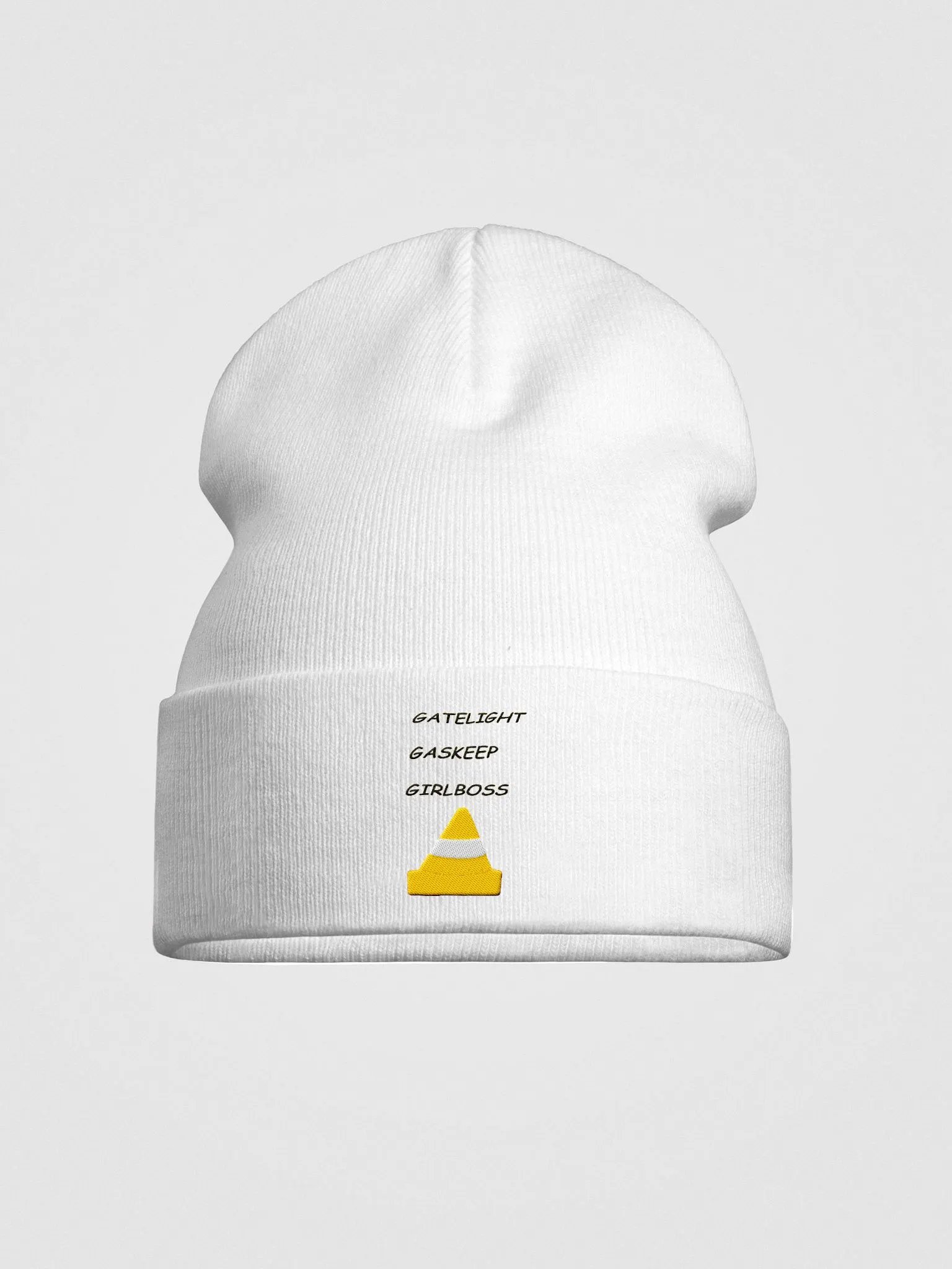 Gatelight, Gaskeep, Girlboss White Otto Beanie product image (1)