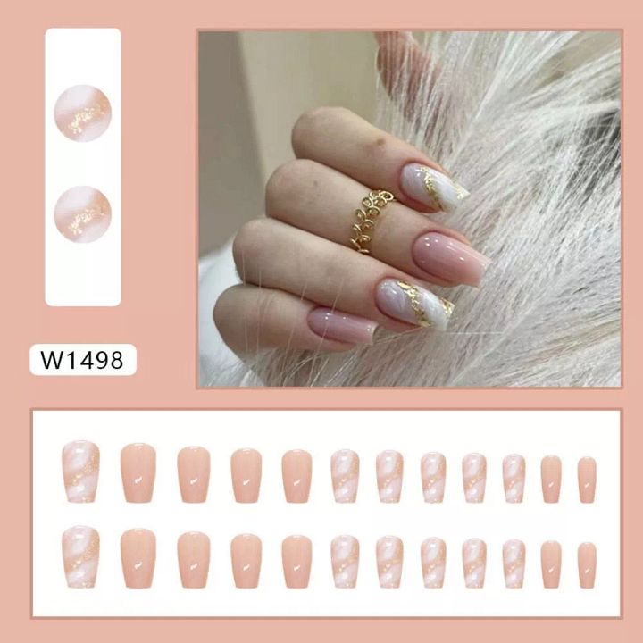 Long Ballerina Fake Nails Butterfly Nail Tips New False Nails Women Girls product image (2)
