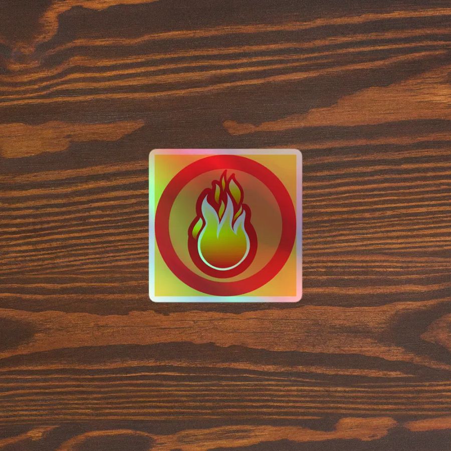 fireball holo sticker product image (5)