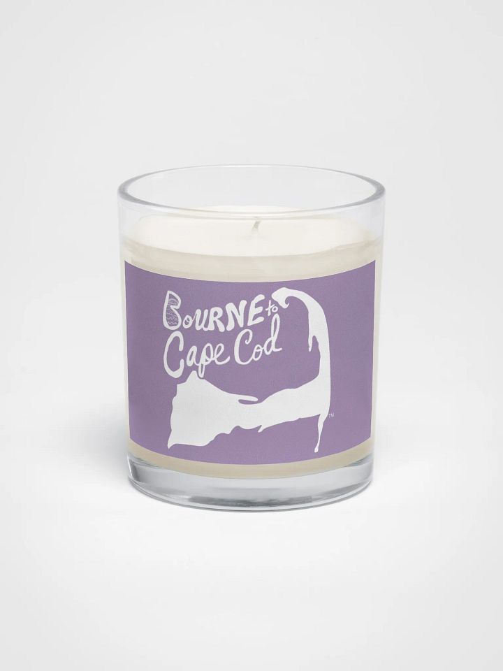 BOURNE to Cape Cod™ | Beach Vibes Candle | Unscented Soy Wax in Glass Jar | White Logo on East Side Lavender product image (1)