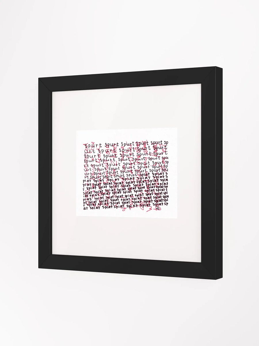 spurt splat Panel Card Print Framed product image (3)