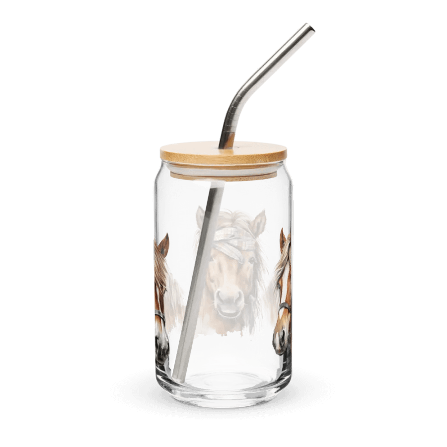 Equestrian Elegance Glass Can Sipper product image (2)