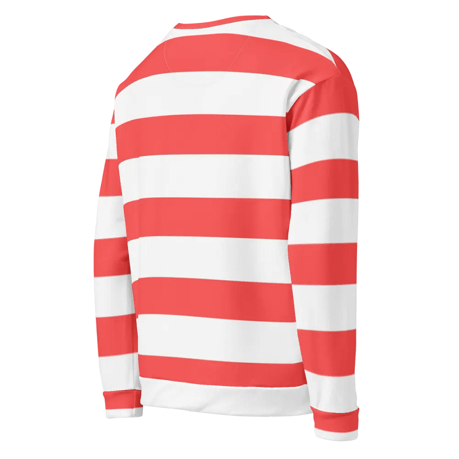 Coral Red and White Striped Sweatshirt product image (4)
