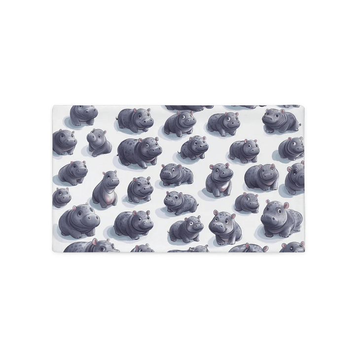 Happy Hippo Pillow Case product image (5)