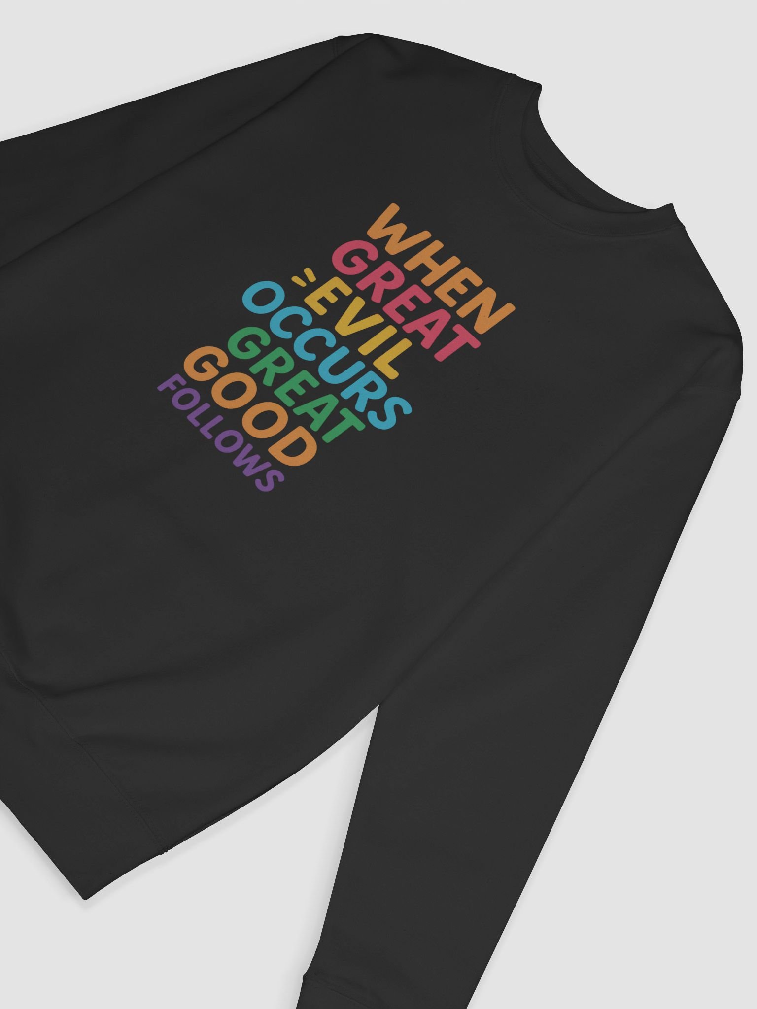 Nichiren Buddhism Sweatshirt – “When Great Evil Occurs, Great Good Follows” – Cotton Heritage Premium Unisex Pullover product image (6)