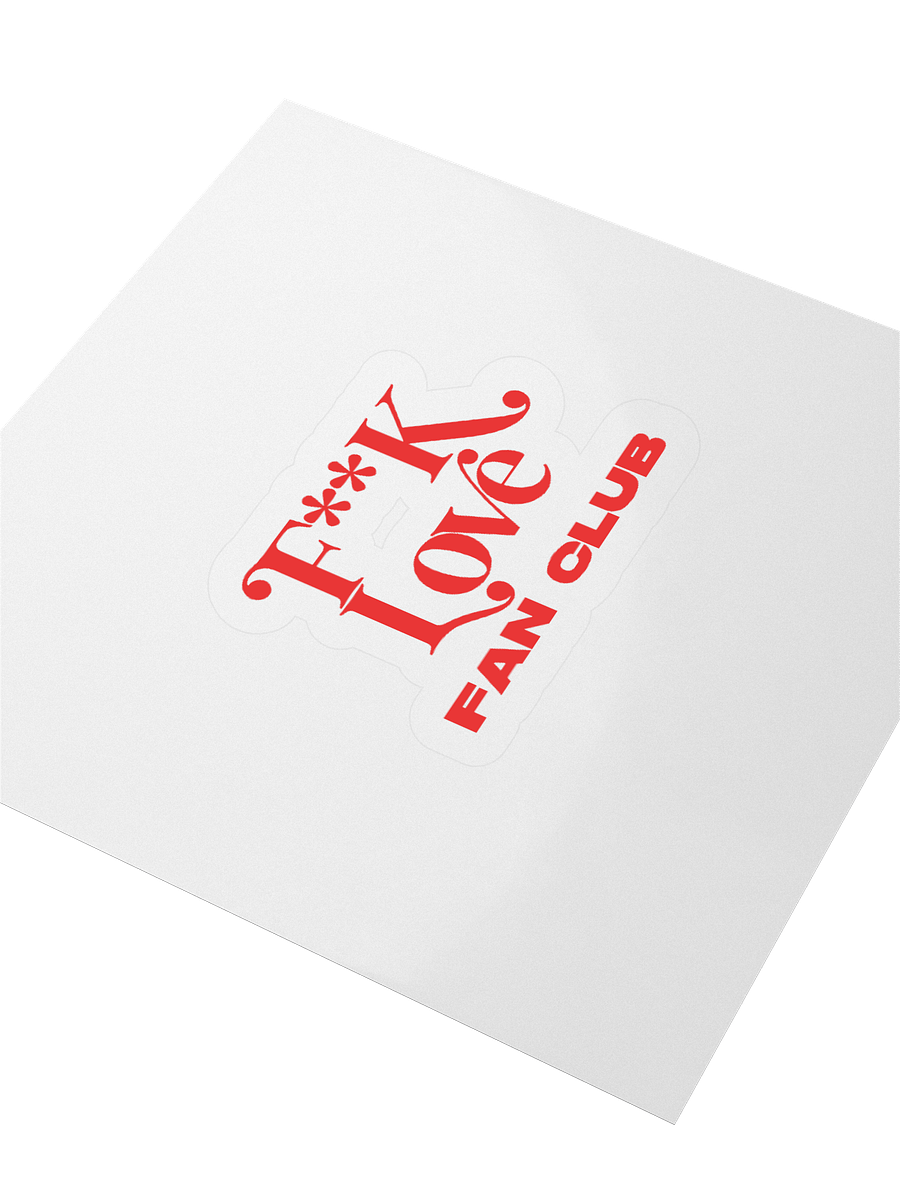 F**K Love Fan Club Kiss Cut Sticker - Red product image (3)