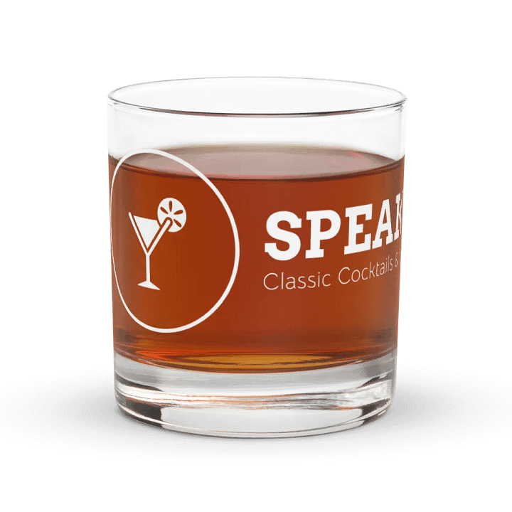 Rocks Glass - Wraparound Logo - White product image (1)