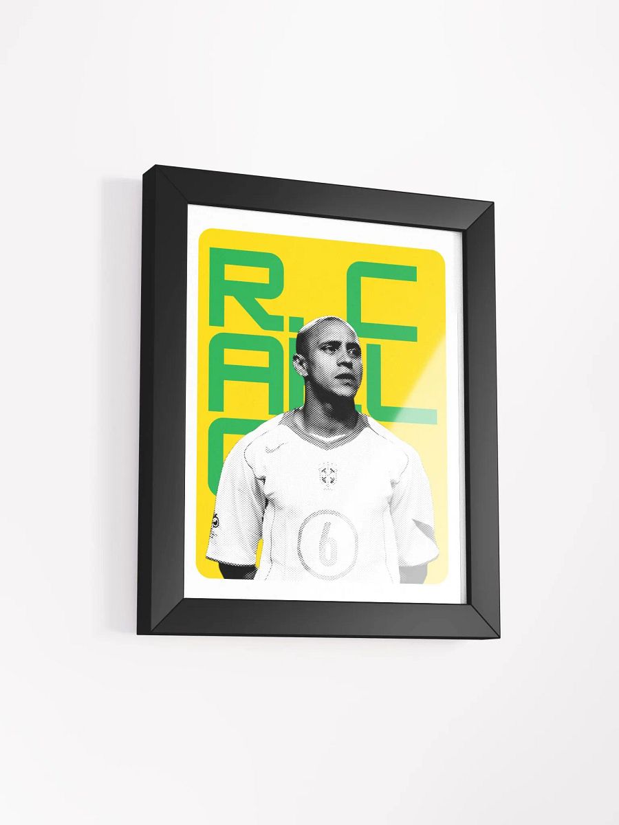 Roberto Carlos BW Brazil Name Art Framed Print product image (3)