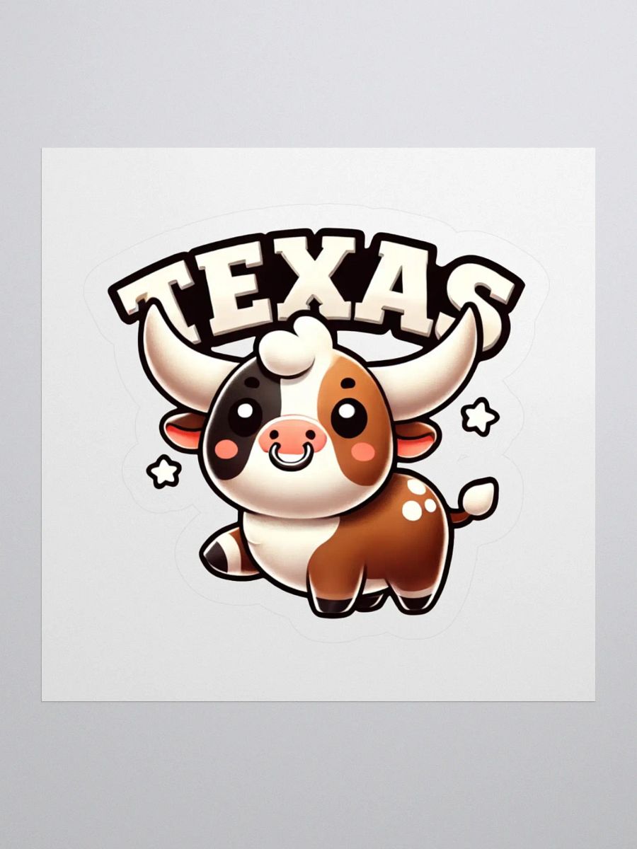 Adorable Texas Sticker with a Longhorn product image (3)