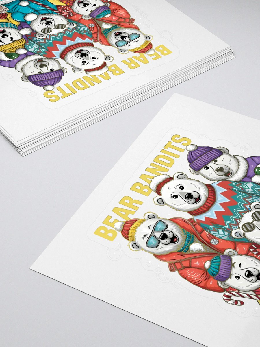 Bear Bandits of the North Fun Polar Bear Sticker product image (4)