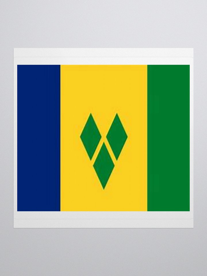 Saint Vincent and the Grenadines Flag Sticker - Durable Vinyl for Indoor Use - Multiple Sizes product image (2)