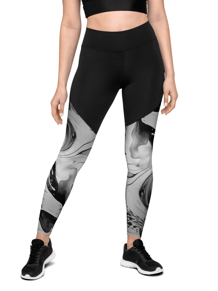Black Marble-Sports Leggings product image (6)