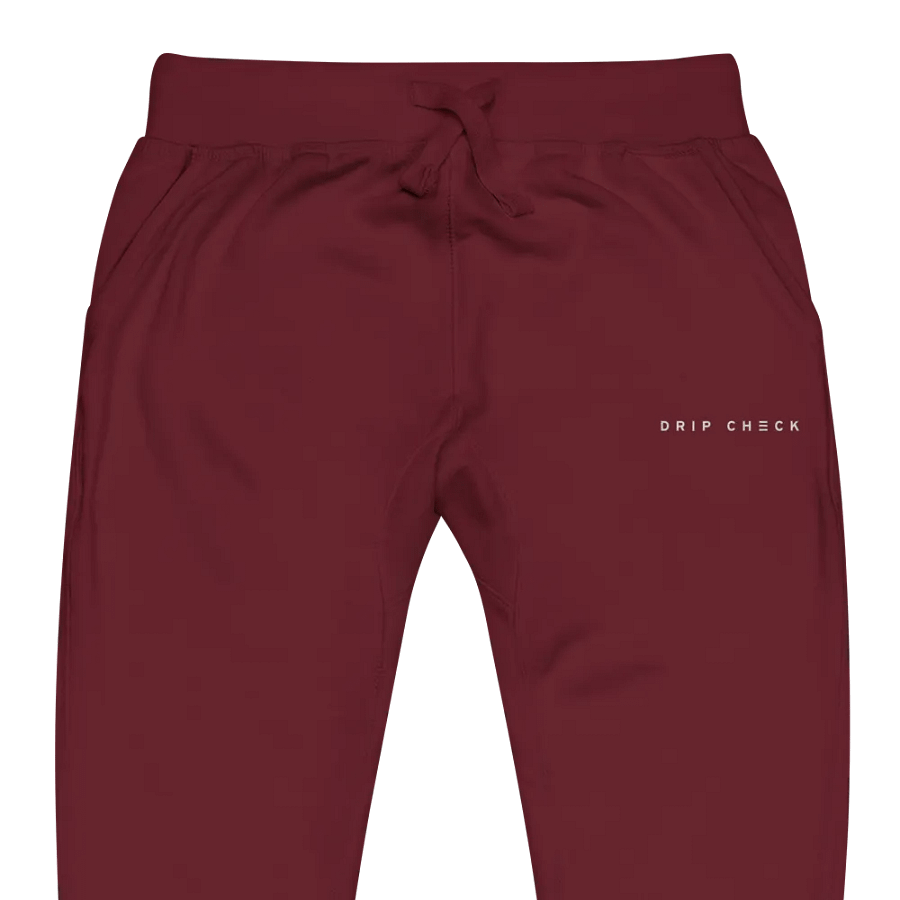 DRIP CHECK UNISEX FLEECE SWEATPANTS - MAROON product image (2)