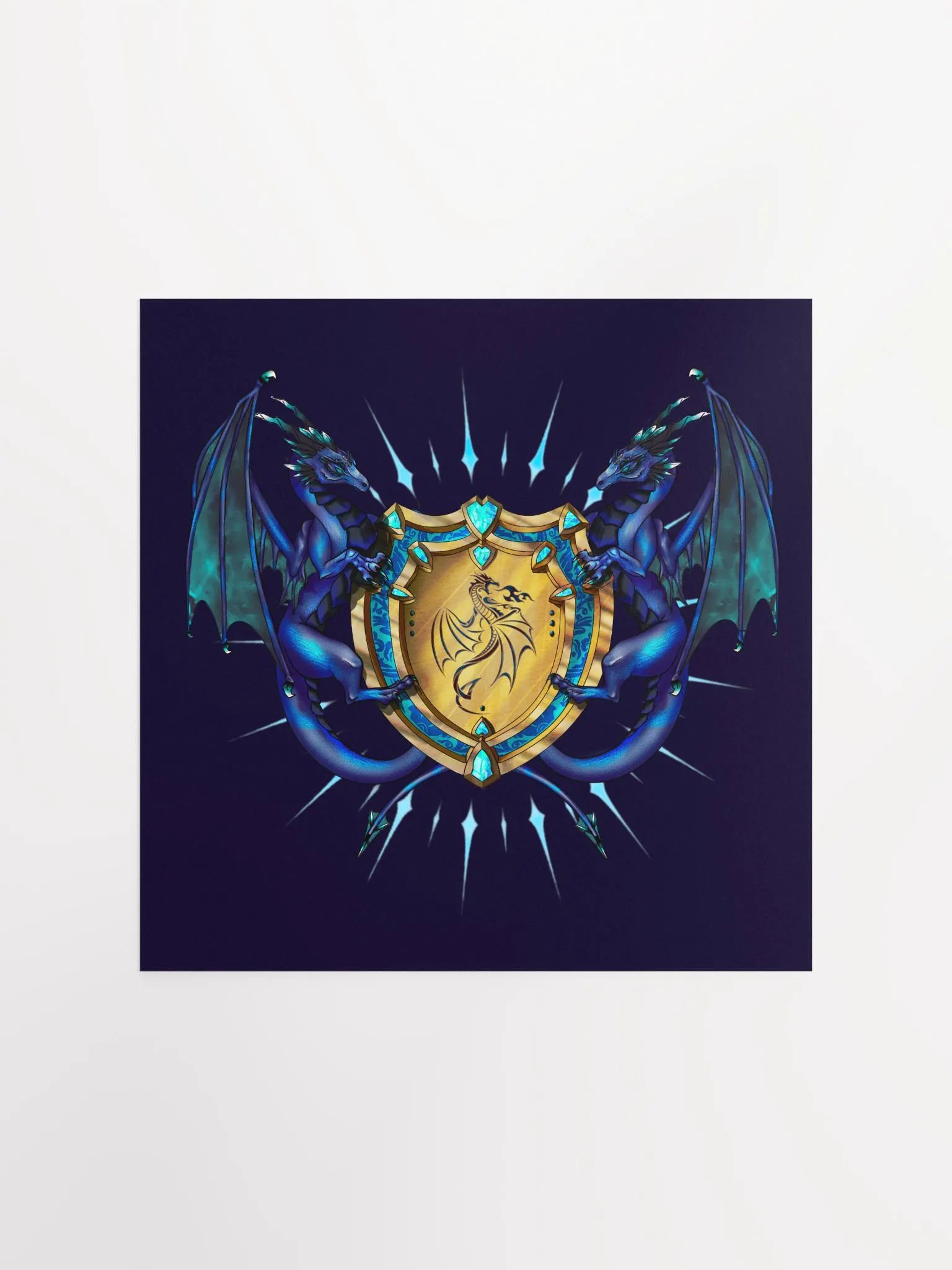 Azure Vanguard Crest Paper Print product image (2)
