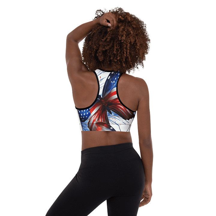 Patriotic Butterfly Sports Bra product image (2)