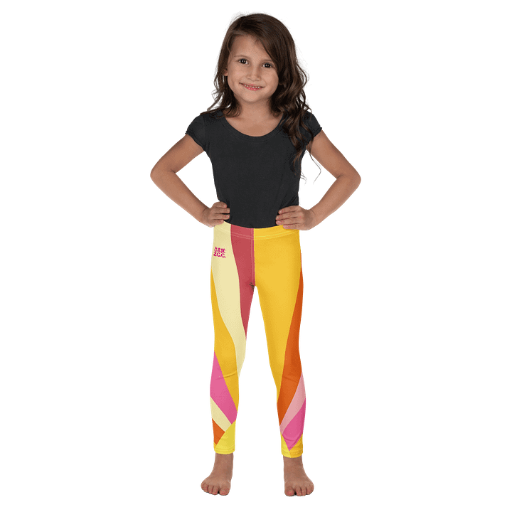 🎨Girls’ | Little Kids | Cape Cuties by BRN.2C.C.™| Leggings 💫| Pink Logo on Bright Sunshine product image (1)