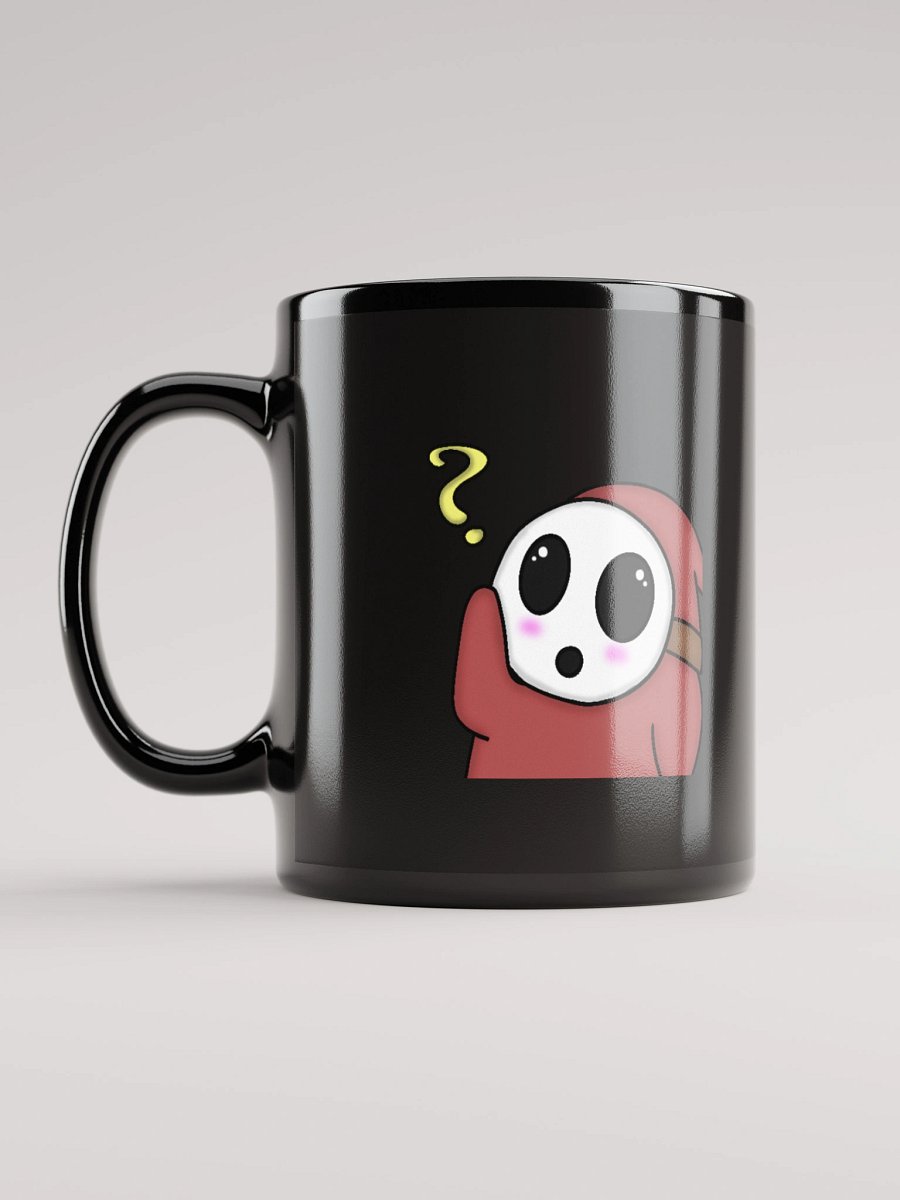 confused shy guy black mug product image (3)