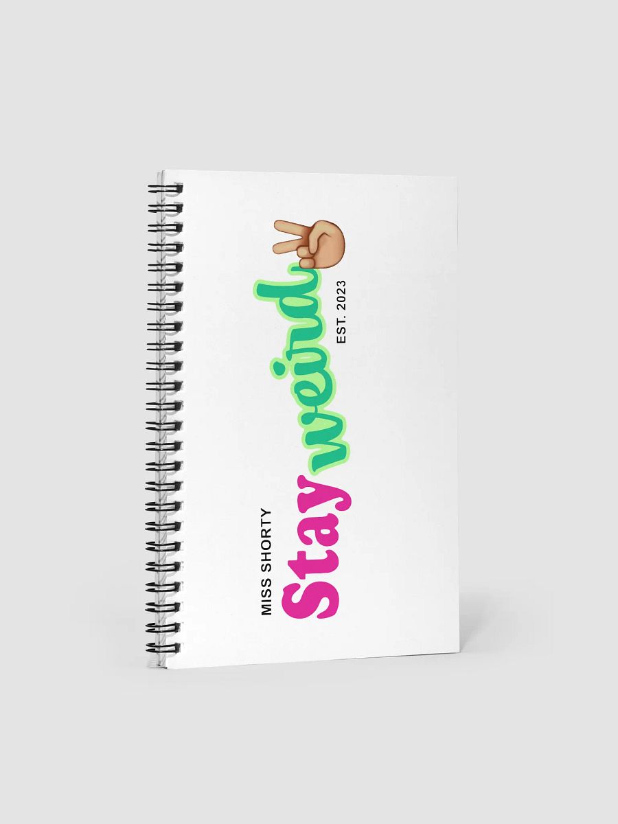 Stay Weird with a Peace Sign Spiral Notebook product image (1)