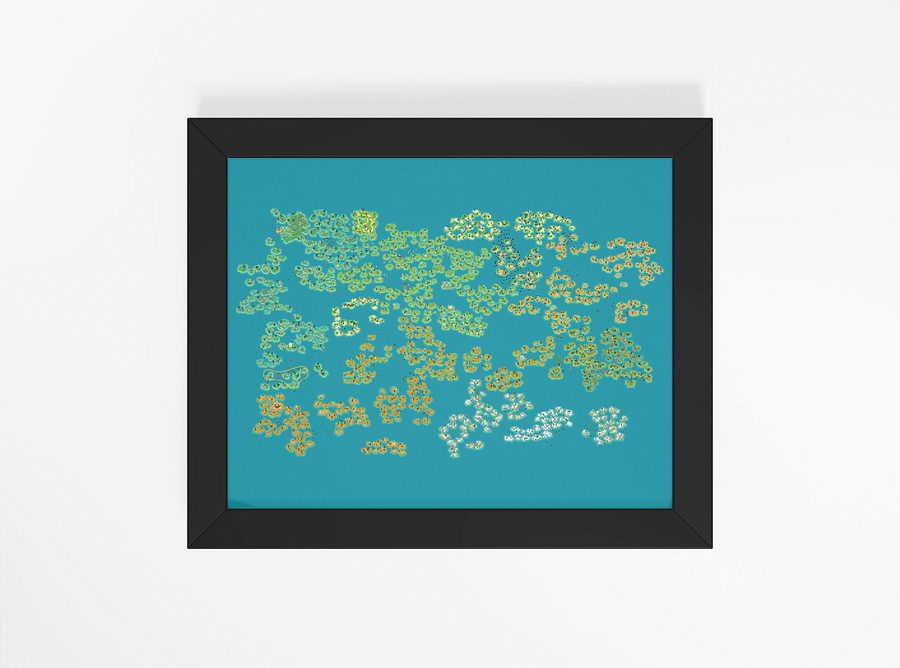 A Monster's Expedition Map - Framed Print product image (1)