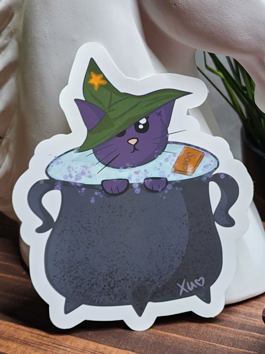 Kitty Cauldron Sticker Large product image (3)