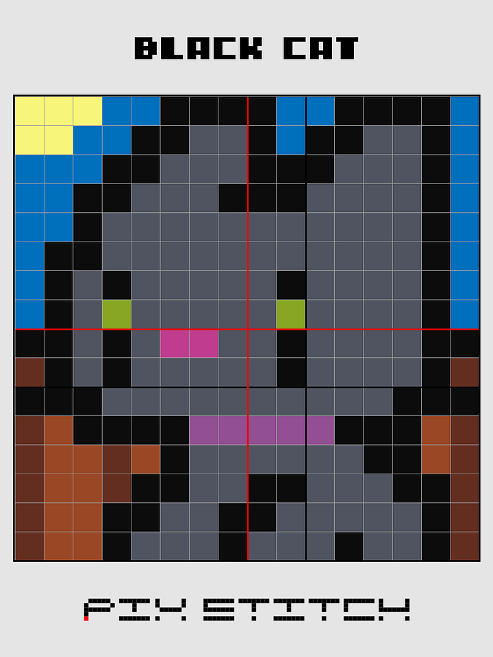 Black Cat Pixel Art product image (2)