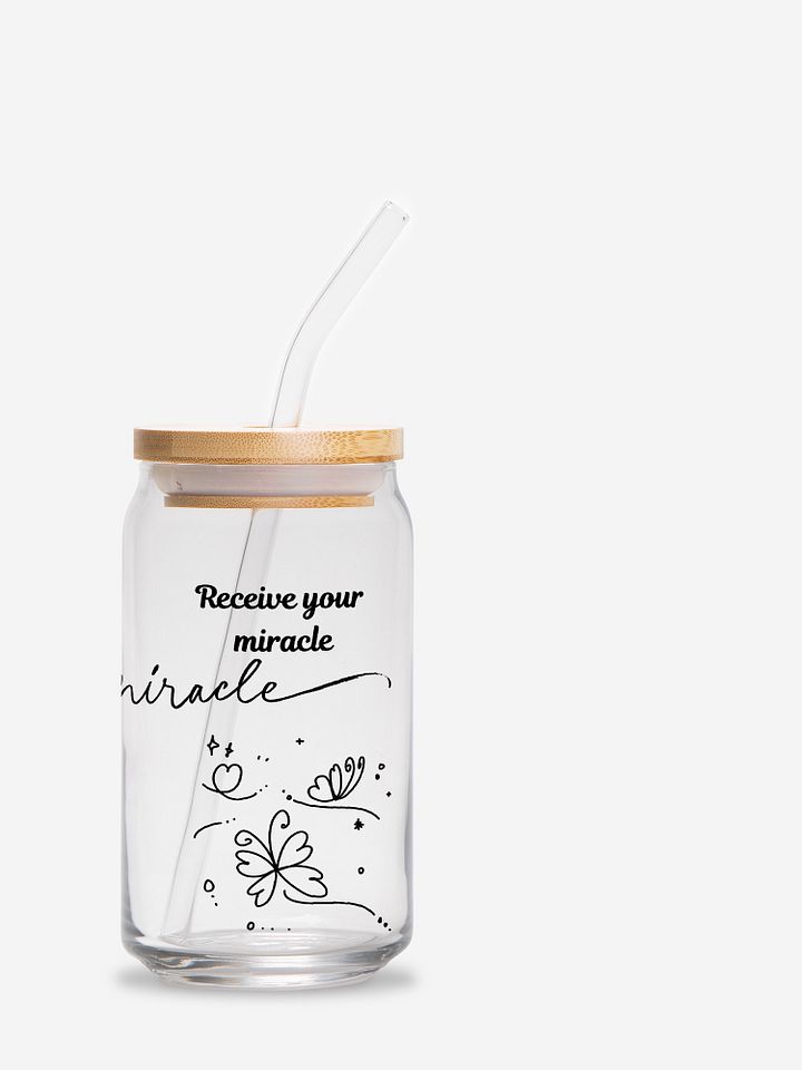 Miracles Happen wellness glass can product image (2)