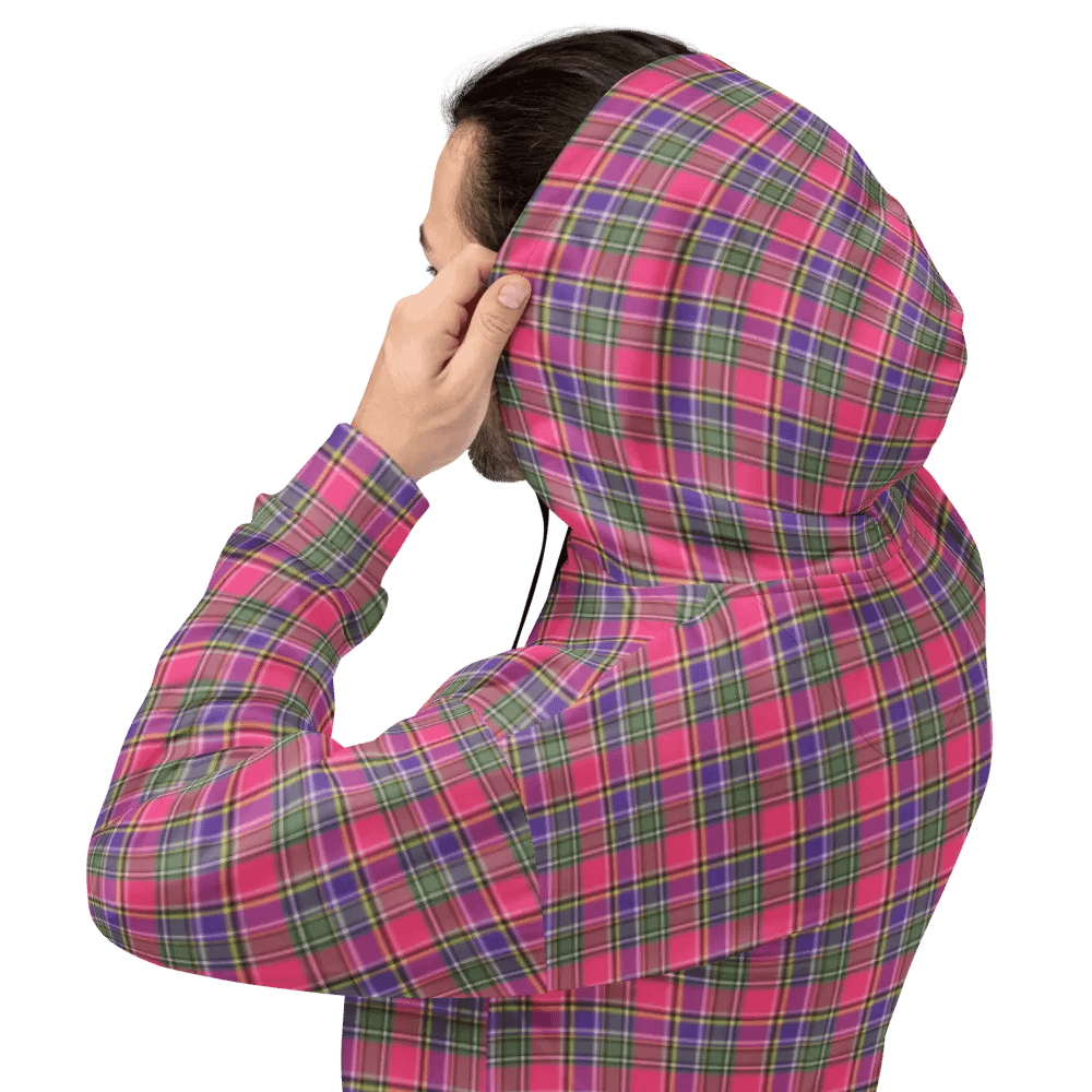 Pink and Purple Vintage Plaid Hoodie product image (8)